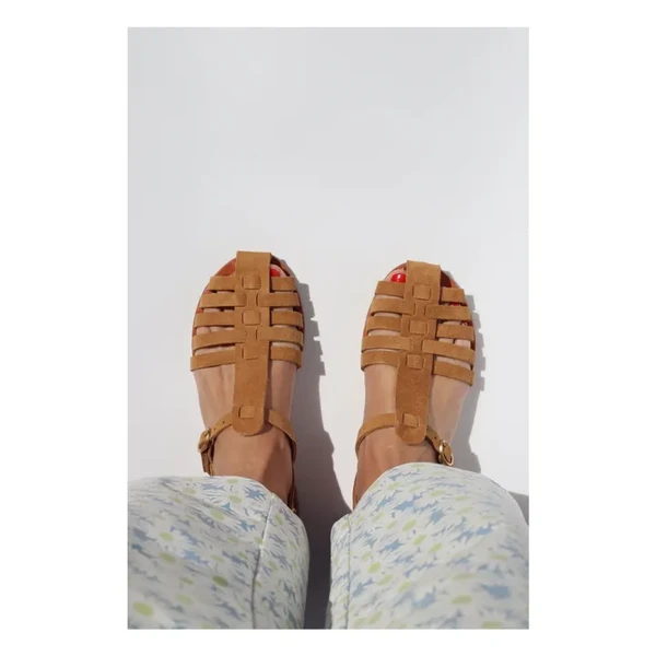Sandales Fisherman Suede | Camel