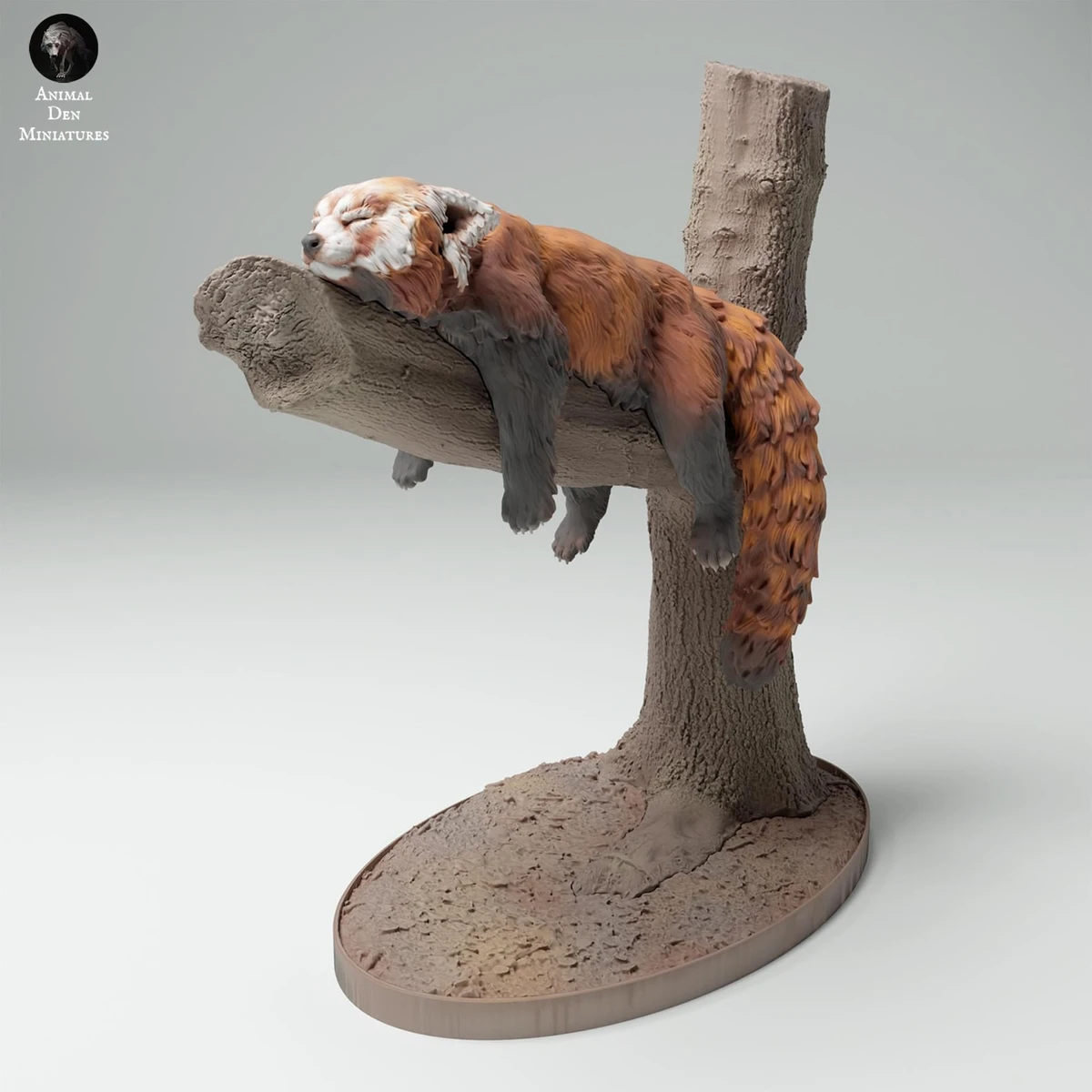 Miniaturess à peindre panda roux échelle 1/12 pour peinture et décoration artistique
