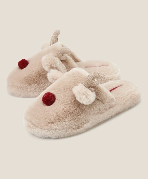 Chaussons fantaisie renne