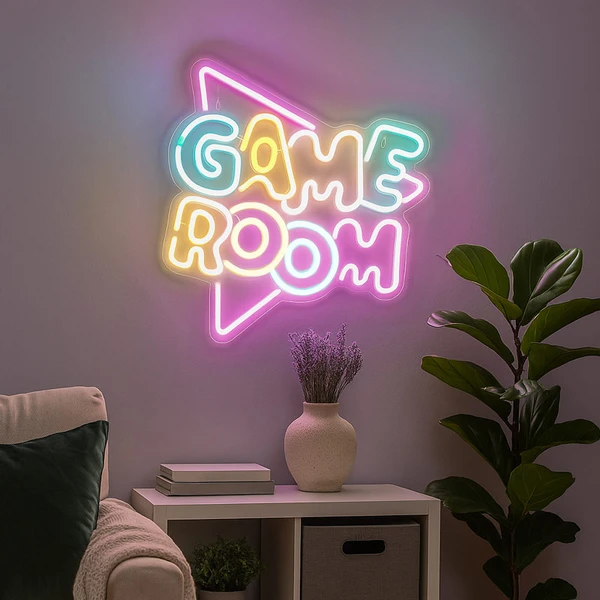 Décoration murale néon 'Game Room'