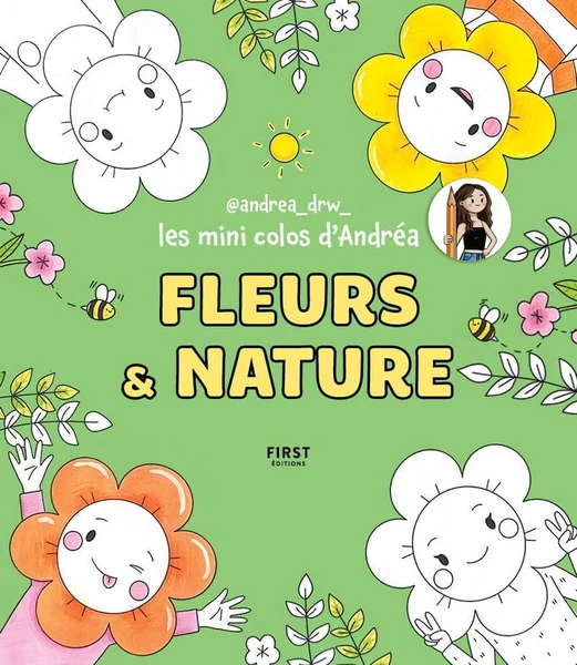 Les mini colos d'Andréa - Fleurs et nature: coloriage cosy par Andréa_drw_ - illustratrice des réseaux - format mignon - 70 illustrations originales Broché – 15 janvier 2026