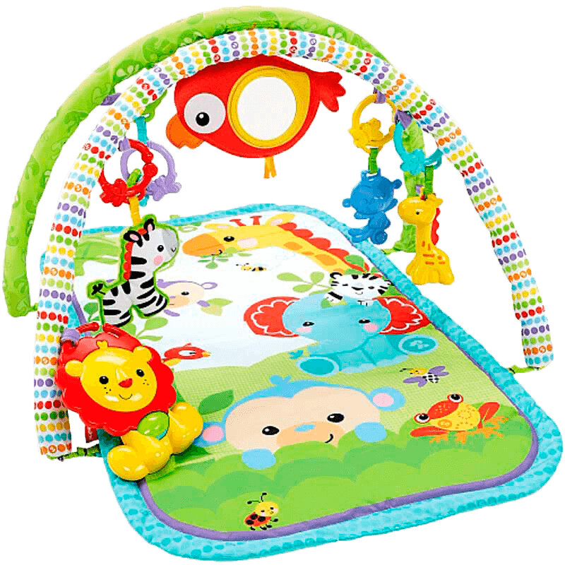 Fisher-Price - Tapis 3-en-1 - Amis de la Jungle