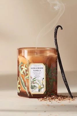 Petite bougie dans un bocal en verre Sandalwood & Vanilla Apothecary 18