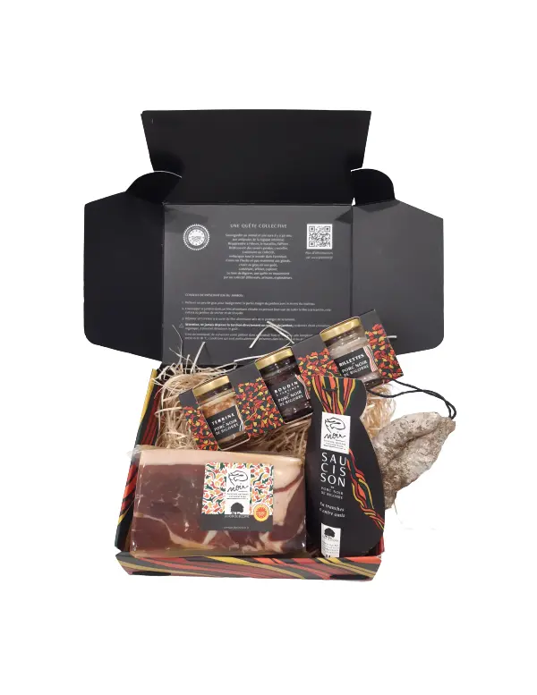 Coffret gourmand porc noir de Bigorre contenant 3 articles