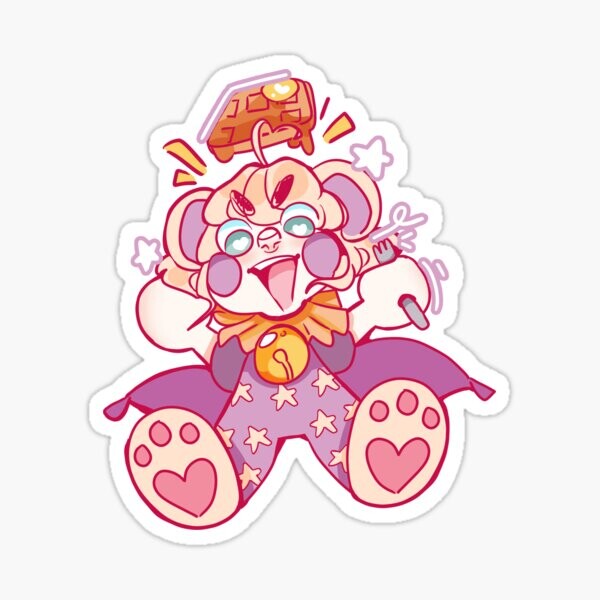 Souris gaufrée Clowncore | Sticker