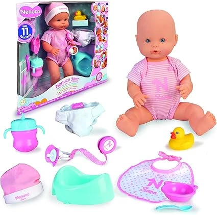 Nenuco Sara - Poupée Bébé 11 Fonctions (Famosa 700015154) Multicolore Taille Unique