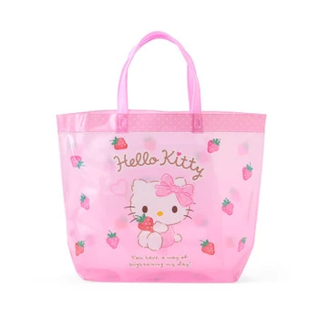 Sanrio Hello Kitty Pool Bag PVC Vinyl Bag with Name Space