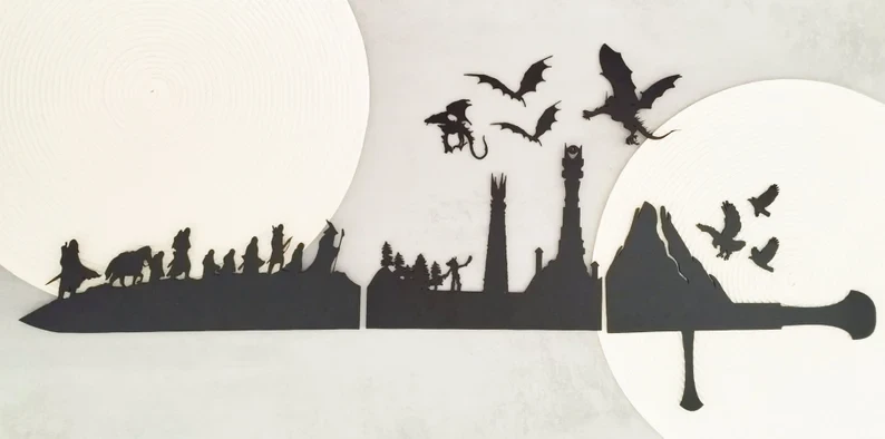 Silhouettes décoration Seigneur des Anneaux