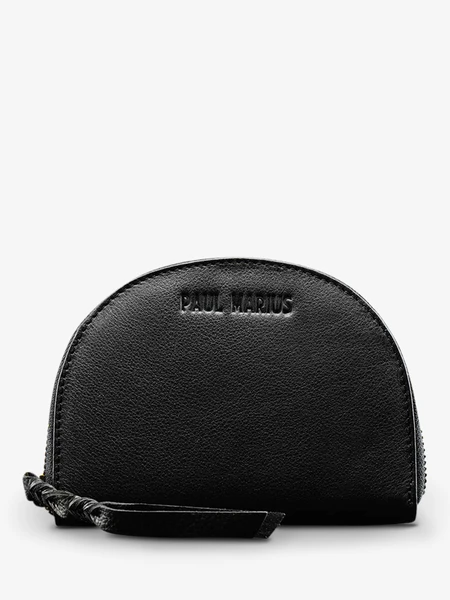 LePortefeuille Manon Noir - portefeuille cuir femme Noir | PAUL MARIUS