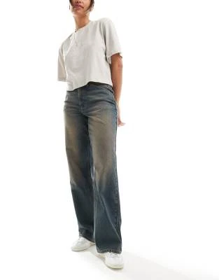 Reclaimed Vintage - Jean baggy style années 2000 - Bleu/vert teinté | ASOS