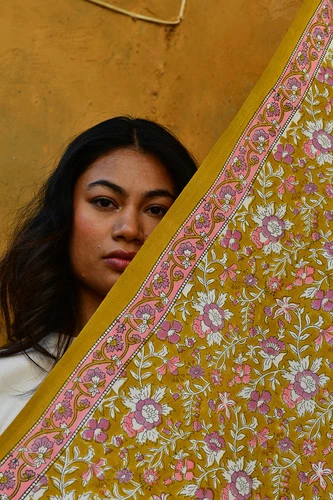 Grand foulard CALYPSO Caramel