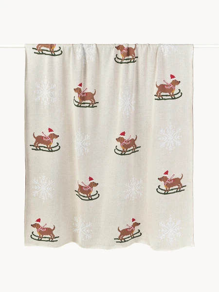 Plaid en coton avec motif hivernal Buddy
