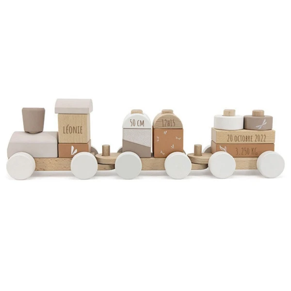 Train en bois personnalisé