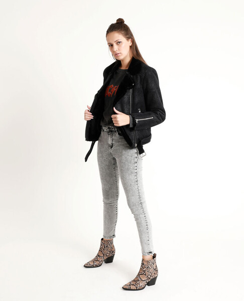 Veste style perfecto doublée