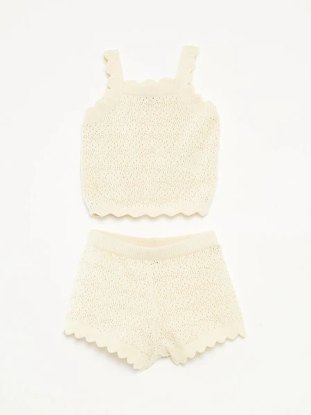 Ensemble débardeur + short en crochet - 2 pièces