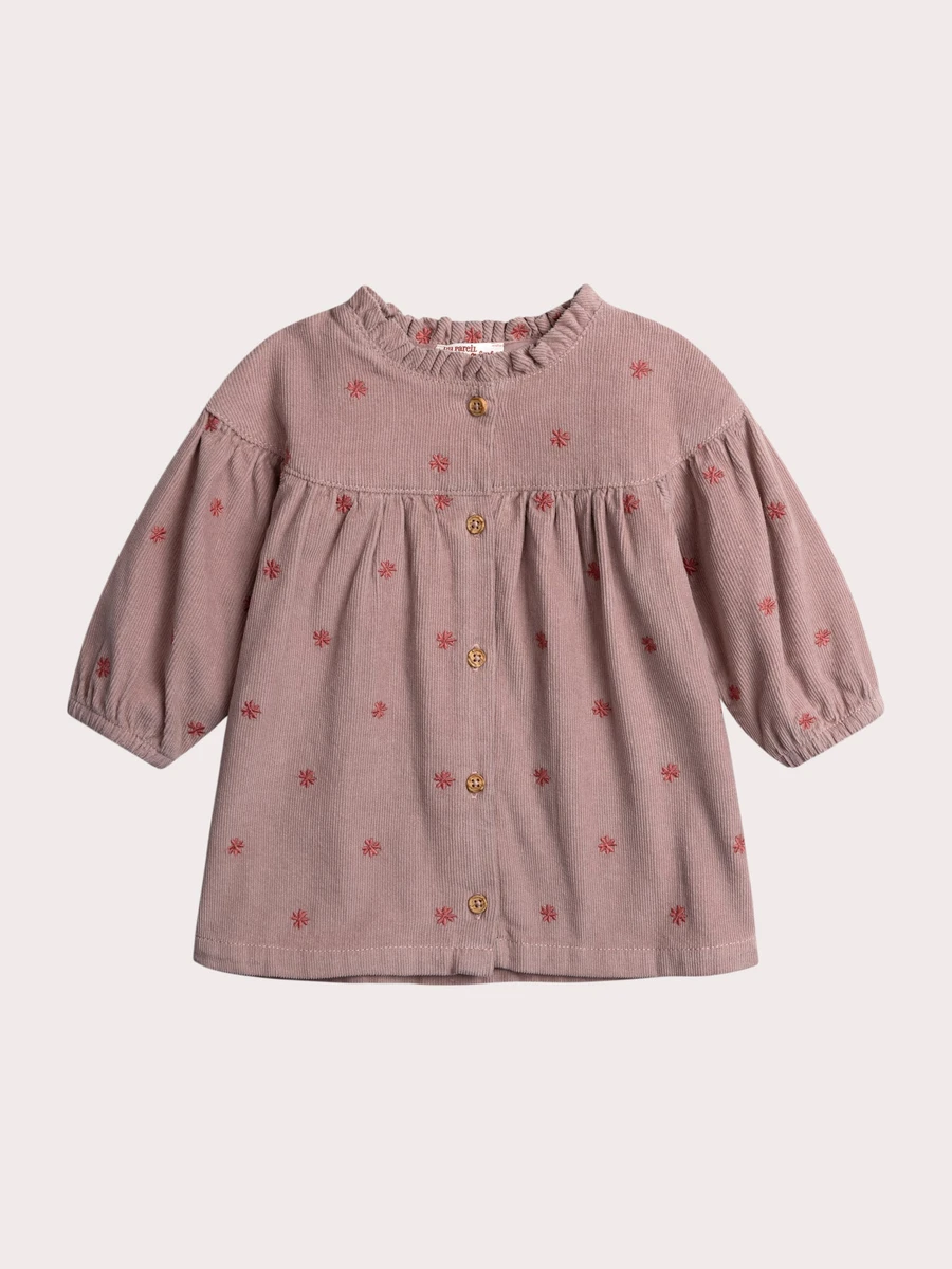 Robe cotelé pour bébé fille