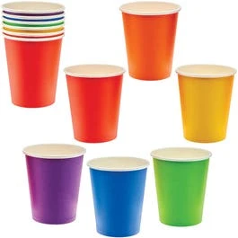 Paper cups- white or coloured 