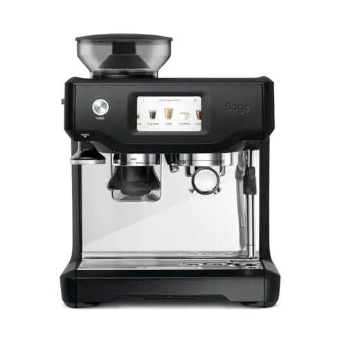 Sage - The Barista Touch - Tassage Manuel Machine à Café à Grain avec Mousseur à Lait, Truffe Noire