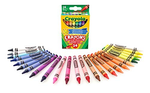 Crayola - Crayons de cire - Set de 24 pièces - Pour l’école et les loisirs créatifs - Couleurs assorties - 0024