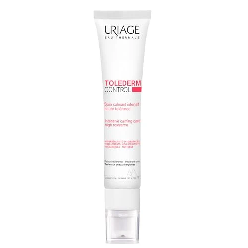 Uriage Tolederm Soin Apaisant Visage - Peau Intolérante, Sensible - Hydrate et Apaise Instantanément la Peau - Formule Minimaliste pour une Haute Tolérance - Sans Conservateurs et Sans Parfum - 40ml