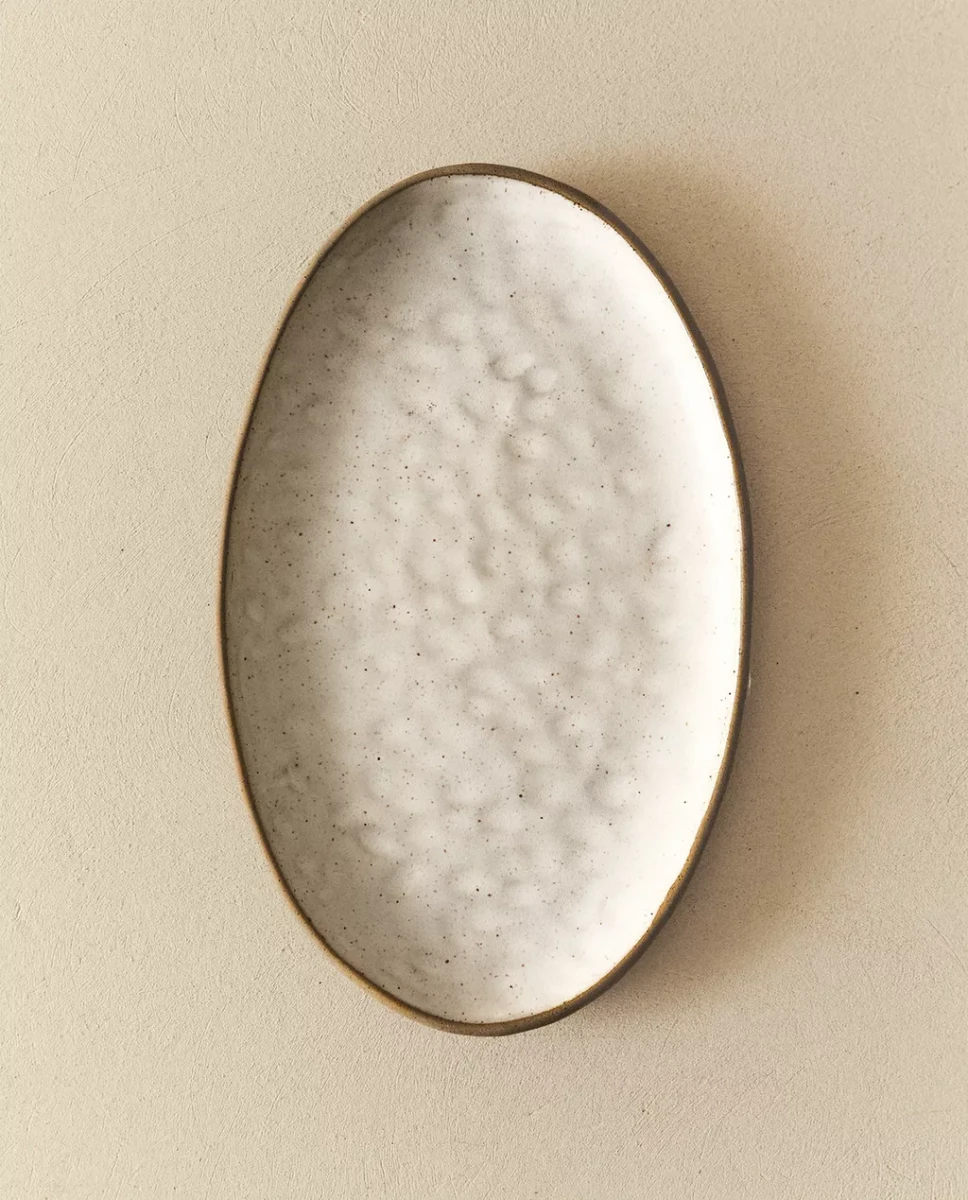  PLAT OVALE TEXTURÉ
