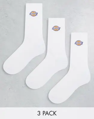 Dickies - Valley Grove - Lot de 3 paires de chaussettes - Blanc