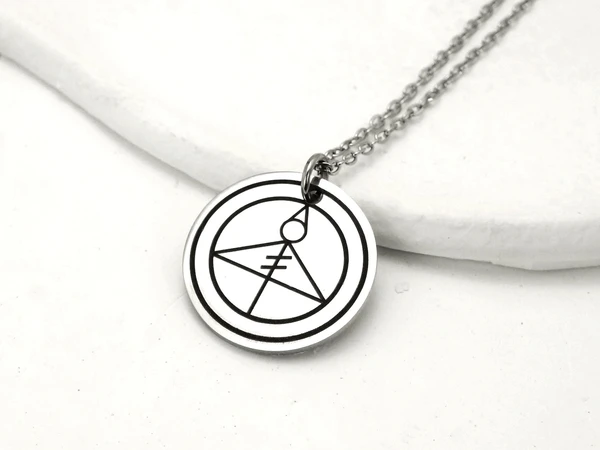 The Owl House Glyphs Necklace Silver Light Glyph, The Owl House Necklace