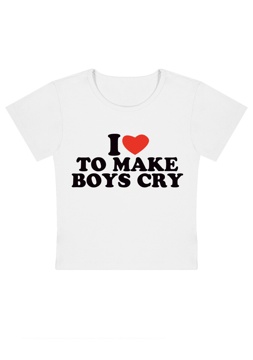 Love To Make Boys Cry Y2k Baby Tee