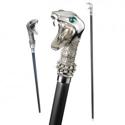 The Noble Collection Harry Potter Lucius Malfoy Cane with Wand - 46in (117cm) Replica Walking Stick with Snake Head - Officially Licensed Harry Potter Film Set Movie Props Gifts