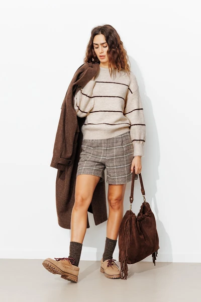 Pull rayé moelleux Femme