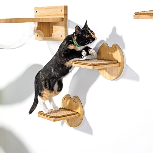 Yangbaga Lot de 3 Murs d'escalade pour Chats, escalier de Chat， escalier Mural pour Chat | échelle de Chat | Mur d'escalade | Chat Catwalk pour Chat