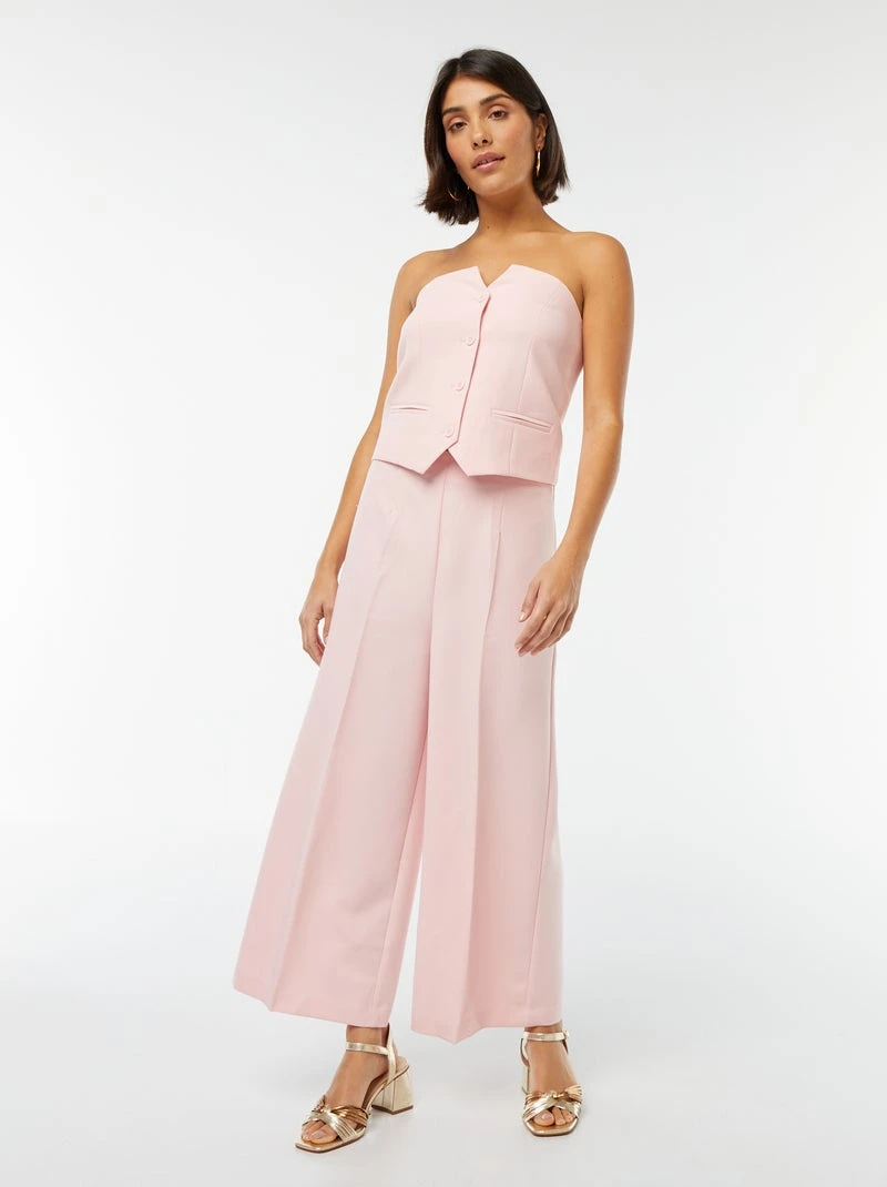 Pantalon cropped évasé