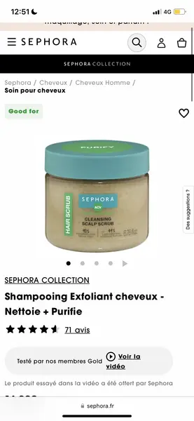 Shampooing Exfoliant cheveux - Nettoie + Purifie