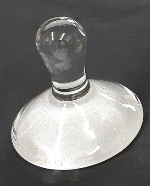 Molette en verre , dia 50 mm h 60 mm