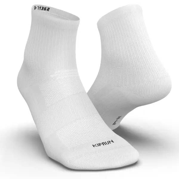 CHAUSSETTES DE RUNNING MI-HAUTEURS CONFORT X2 NOIRES