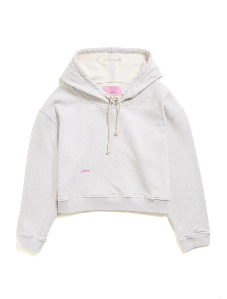 Le sweatshirt Hoodie Boxy Marty® molleton bio-recyclé Gris chiné