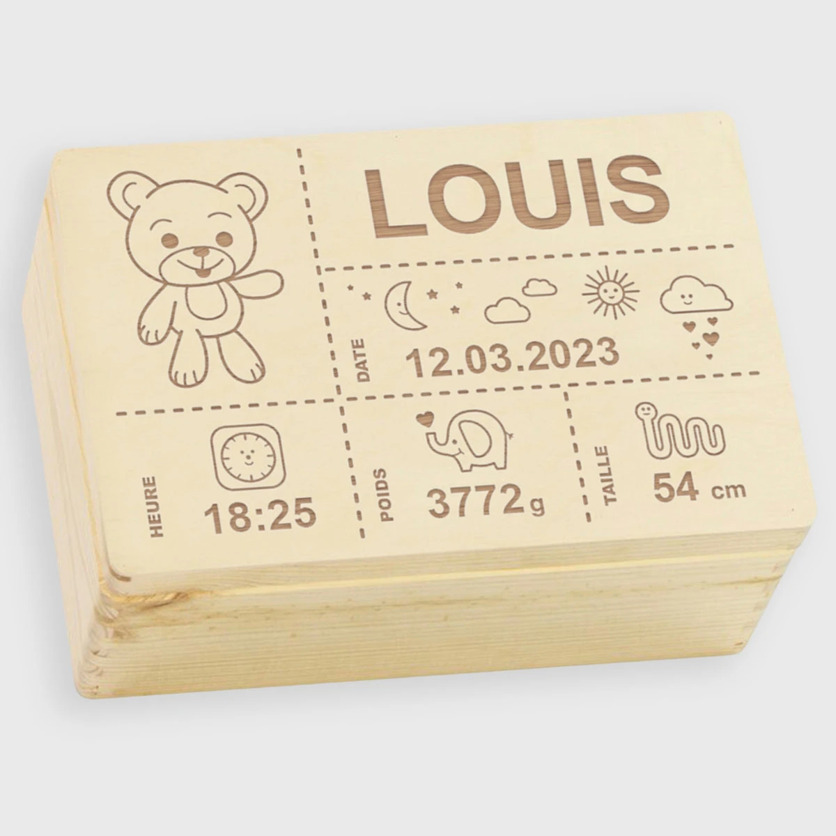 Boîte en bois personnalisée | XL