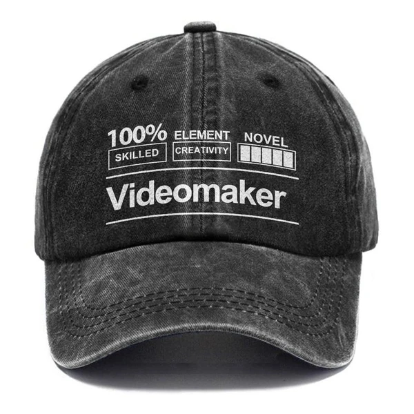Videomaker Unisex Vintage Casual Washed Cap