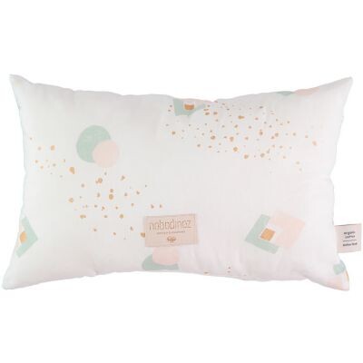 Coussin rectangulaire Laurel Aqua eclipse White (22 x 35 cm)
