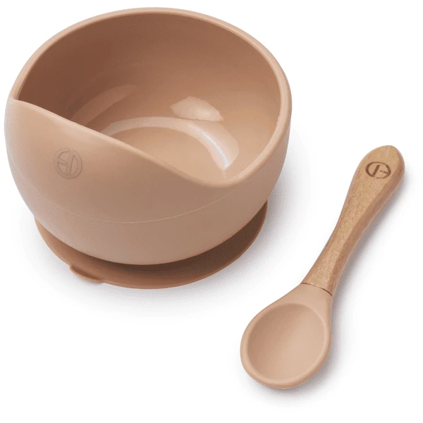 Elodie Bol enfant cuillère silicone Blushing Pink | roseoubleu.fr
