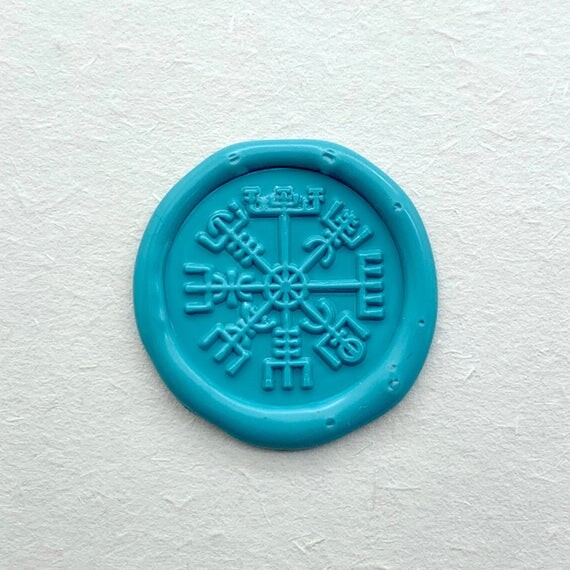 Vegvisir cire à sceller tampon Kit-Viking Rune cire sceau timbre-timbre de cire à cacheter Viking-mariage invitation fête cire timbre-S2046