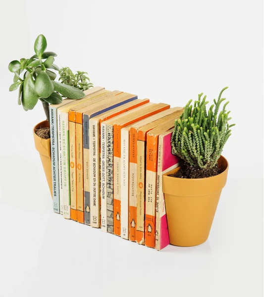 Serre-livres 2 en 1 / Pot à plantes