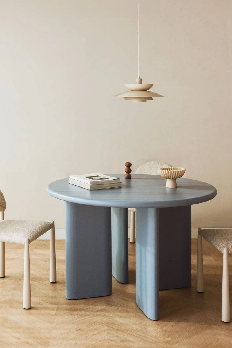 Table de salle à manger ronde Ø120 cm en MDF Loulou