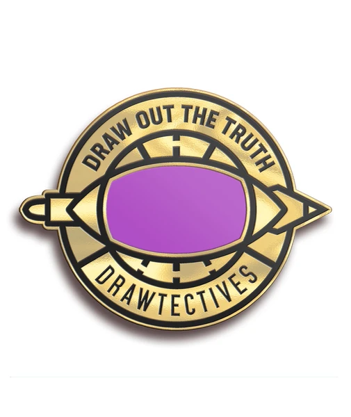 Drawtectives Enamel Pin