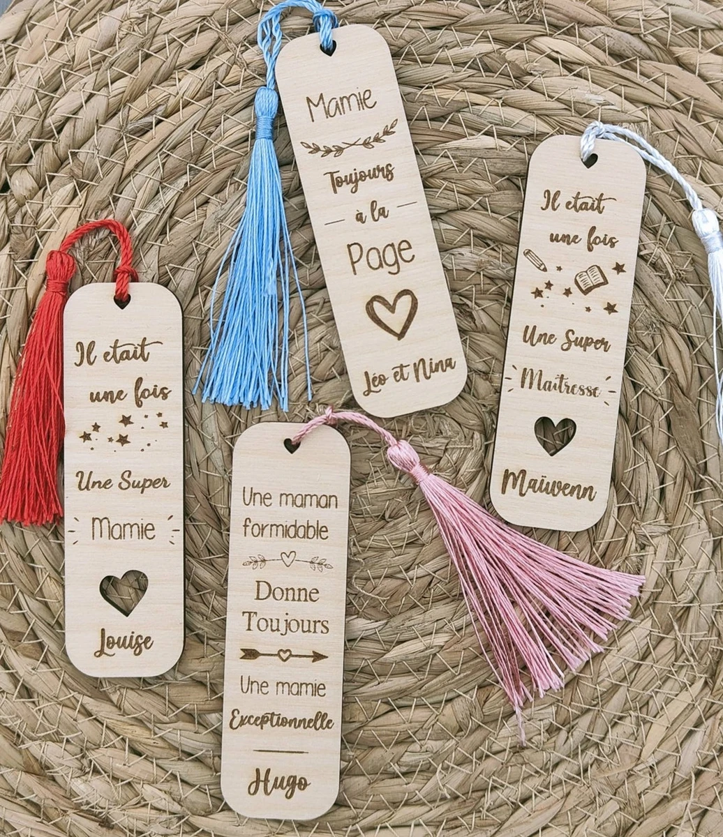 Personalized wooden bookmark (Gift for Grandma, Nanny, Mom, Atsem, Godmother, Mistress, etc.)