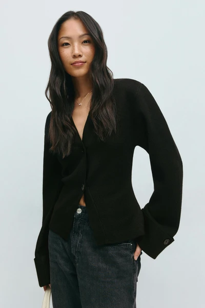 Knitted sculptured cardigan