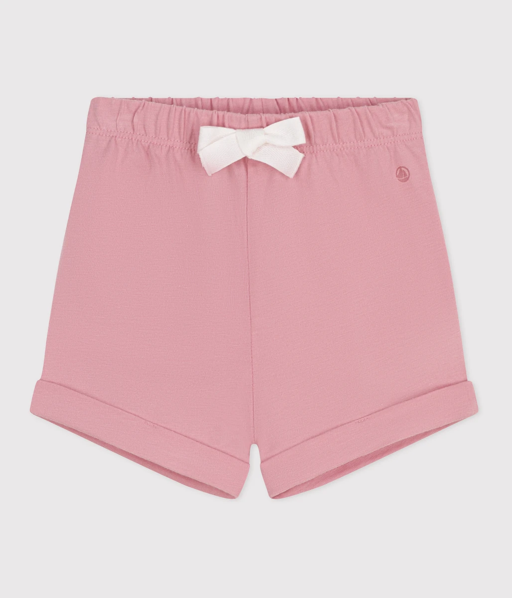 Short bébé en coton uni