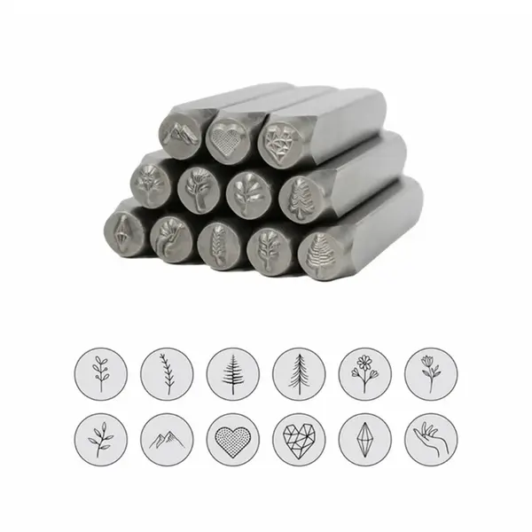 Kit de poinçons floraux pour métal