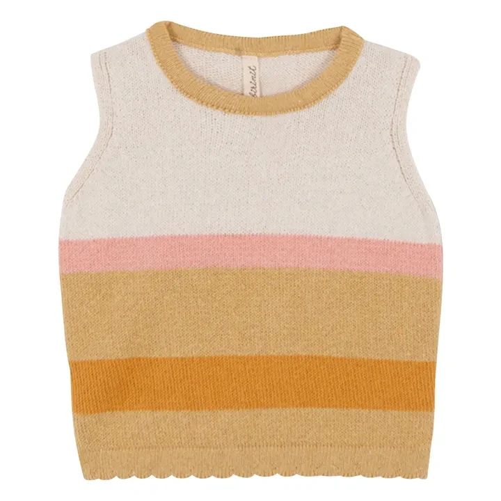 Top Maille Fine Rayé | Sable