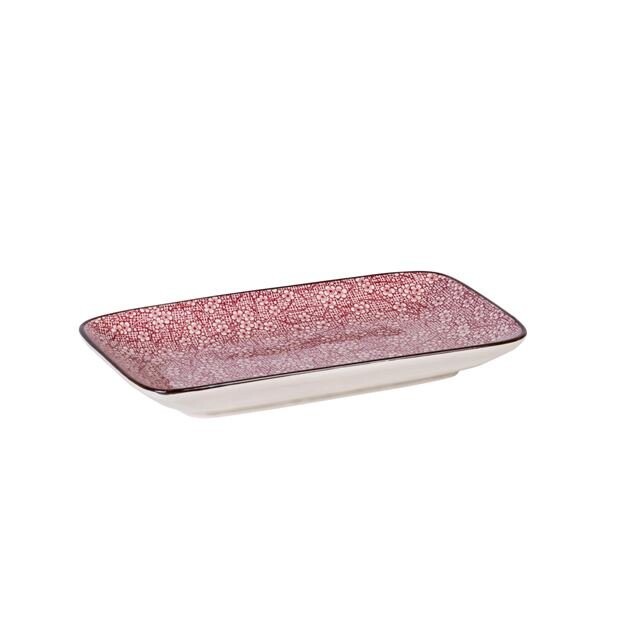 NARUMI BORDO Assiette rouge foncé Larg. 22 x P 12,3 cm